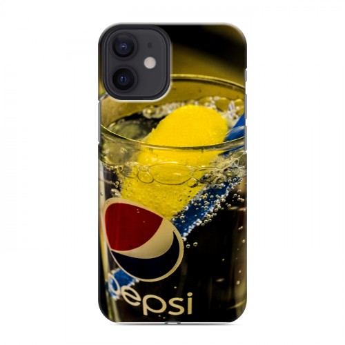 Дизайнерский пластиковый чехол для Iphone 12 Mini Pepsi