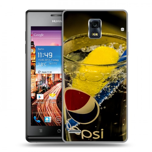 Дизайнерский пластиковый чехол для Huawei Ascend P1 Pepsi