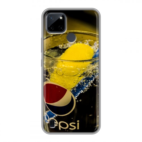 Дизайнерский силиконовый чехол для Realme C21Y Pepsi