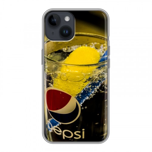 Дизайнерский пластиковый чехол для Iphone 14 Pepsi