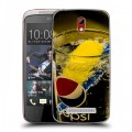 Дизайнерский пластиковый чехол для HTC Desire 500 Pepsi