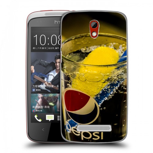 Дизайнерский пластиковый чехол для HTC Desire 500 Pepsi