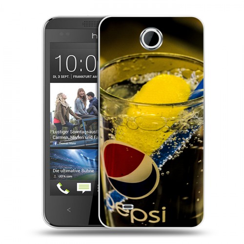 Дизайнерский пластиковый чехол для HTC Desire 300 Pepsi