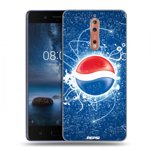 Дизайнерский пластиковый чехол для Nokia 8 Pepsi