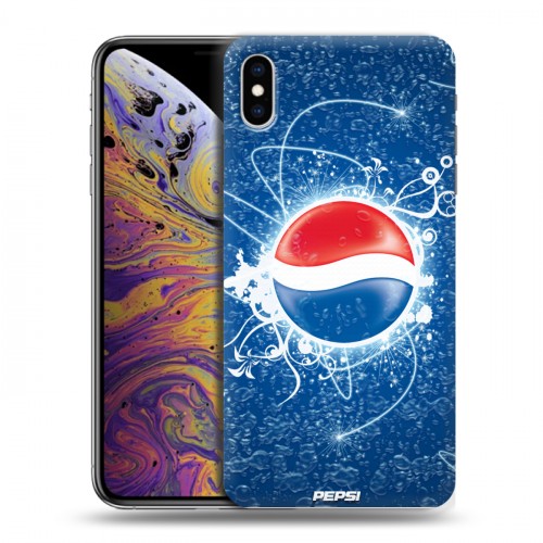 Дизайнерский силиконовый чехол для Iphone Xs Max Pepsi