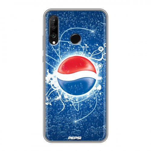 Дизайнерский силиконовый чехол для Huawei P30 Lite Pepsi