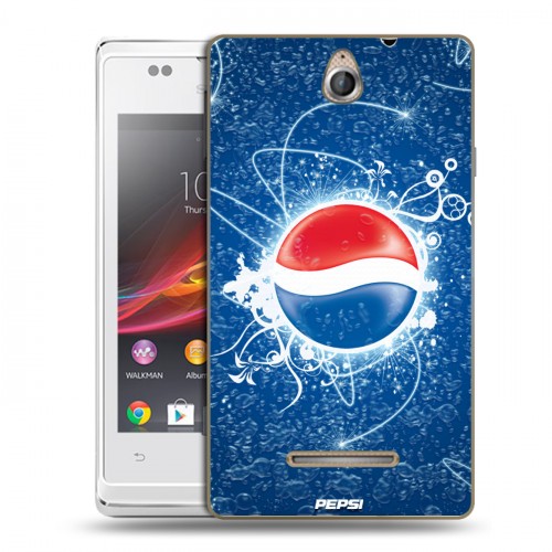 Дизайнерский пластиковый чехол для Sony Xperia E Pepsi