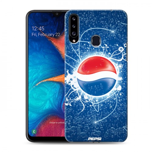 Дизайнерский пластиковый чехол для Samsung Galaxy A20s Pepsi