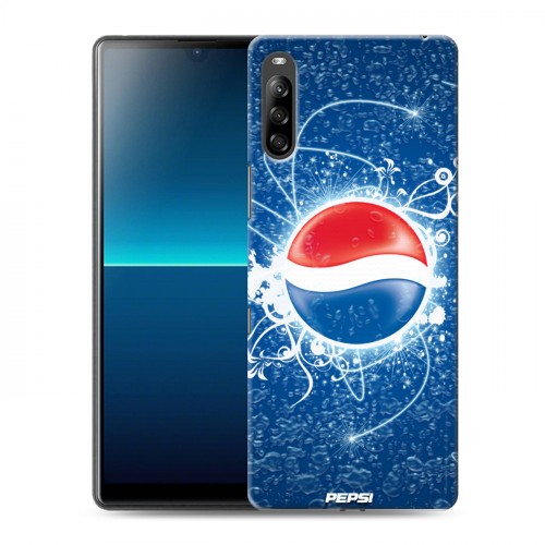 Дизайнерский силиконовый с усиленными углами чехол для Sony Xperia L4 Pepsi