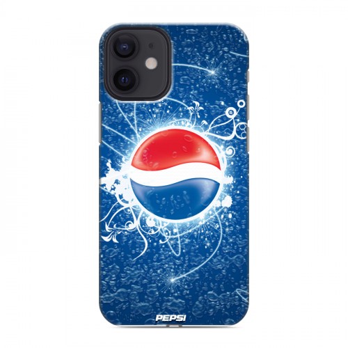 Дизайнерский силиконовый с усиленными углами чехол для Iphone 12 Mini Pepsi