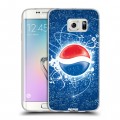 Дизайнерский пластиковый чехол для Samsung Galaxy S6 Edge Pepsi