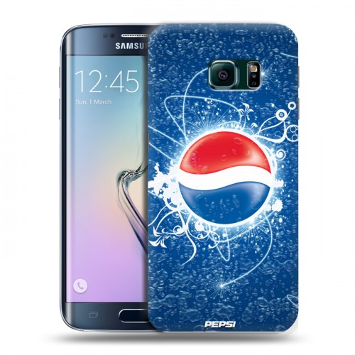 Дизайнерский пластиковый чехол для Samsung Galaxy S6 Edge Pepsi