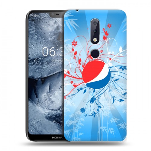 Дизайнерский пластиковый чехол для Nokia 6.1 Plus Pepsi