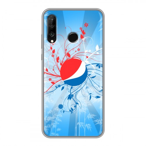 Дизайнерский силиконовый чехол для Huawei P30 Lite Pepsi