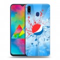 Дизайнерский пластиковый чехол для Samsung Galaxy M20 Pepsi