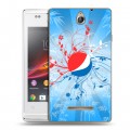 Дизайнерский пластиковый чехол для Sony Xperia E Pepsi