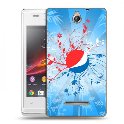 Дизайнерский пластиковый чехол для Sony Xperia E Pepsi