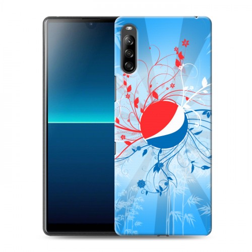 Дизайнерский силиконовый с усиленными углами чехол для Sony Xperia L4 Pepsi