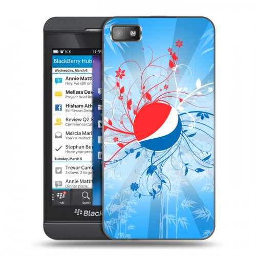 Дизайнерский пластиковый чехол для BlackBerry Z10 Pepsi
