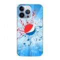 Дизайнерский силиконовый чехол для Iphone 13 Pro Pepsi