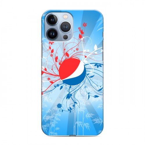 Дизайнерский силиконовый чехол для Iphone 13 Pro Max Pepsi