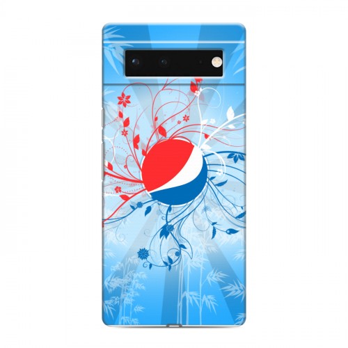 Дизайнерский силиконовый с усиленными углами чехол для Google Pixel 6 Pepsi