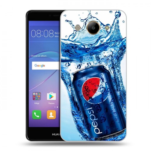 Дизайнерский пластиковый чехол для Huawei Y3 (2017) Pepsi