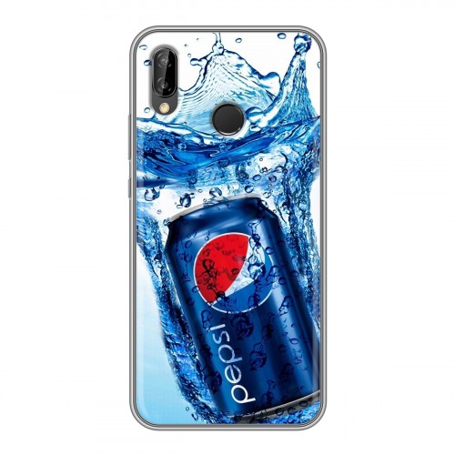 Дизайнерский силиконовый чехол для Huawei P20 Lite Pepsi