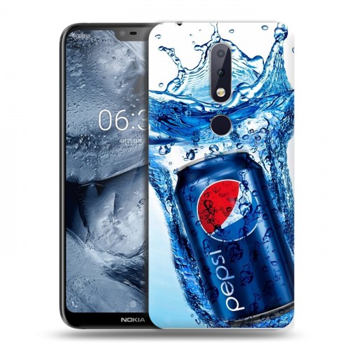 Дизайнерский силиконовый чехол для Nokia 6.1 Plus Pepsi