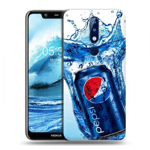 Дизайнерский силиконовый чехол для Nokia 5.1 Plus Pepsi