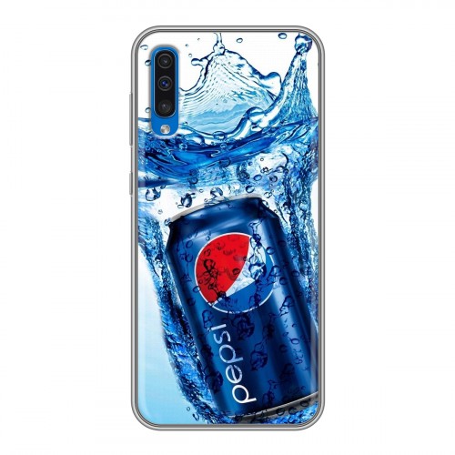 Дизайнерский силиконовый чехол для Samsung Galaxy A50 Pepsi