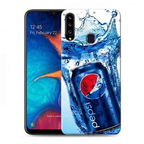 Дизайнерский пластиковый чехол для Samsung Galaxy A20s Pepsi