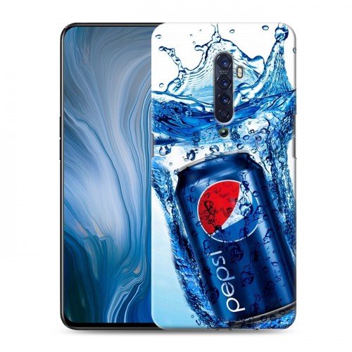 Дизайнерский силиконовый с усиленными углами чехол для OPPO Reno2 Z Pepsi