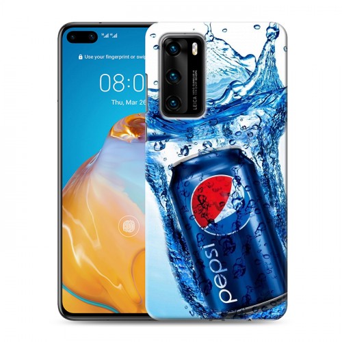 Дизайнерский пластиковый чехол для Huawei P40 Pepsi