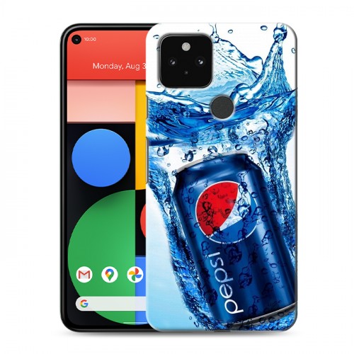Дизайнерский пластиковый чехол для Google Pixel 5 Pepsi
