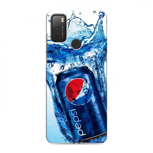 Дизайнерский силиконовый чехол для Alcatel 3L (2021) Pepsi