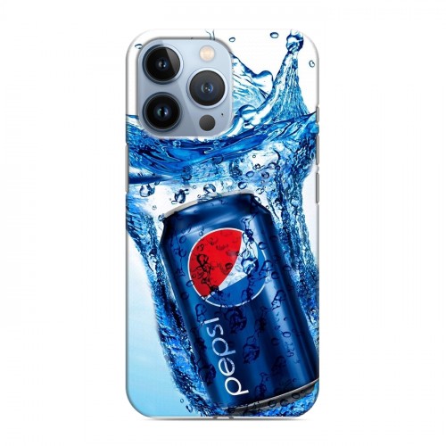 Дизайнерский силиконовый чехол для Iphone 13 Pro Pepsi