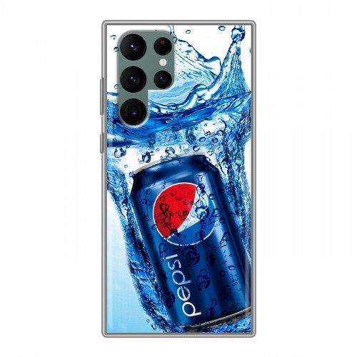 Дизайнерский пластиковый чехол для Samsung Galaxy S22 Ultra Pepsi