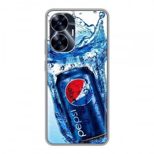 Дизайнерский пластиковый чехол для Realme C55 Pepsi