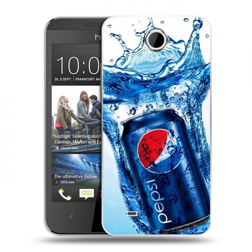 Дизайнерский пластиковый чехол для HTC Desire 300 Pepsi