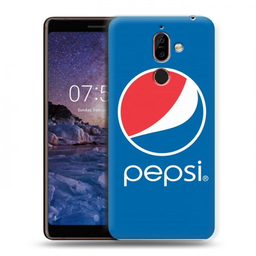 Дизайнерский пластиковый чехол для Nokia 7 Plus Pepsi