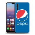 Дизайнерский силиконовый с усиленными углами чехол для Huawei P20 Pro Pepsi