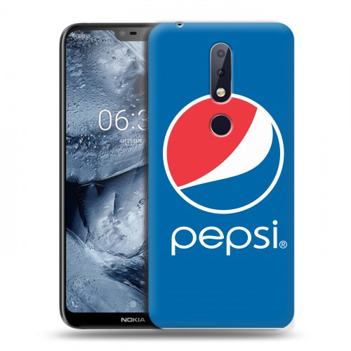 Дизайнерский пластиковый чехол для Nokia 6.1 Plus Pepsi