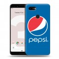 Дизайнерский пластиковый чехол для Google Pixel 3 Pepsi