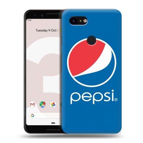 Дизайнерский пластиковый чехол для Google Pixel 3 Pepsi