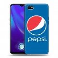 Дизайнерский силиконовый с усиленными углами чехол для OPPO A1k Pepsi