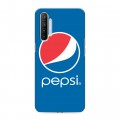 Дизайнерский силиконовый с усиленными углами чехол для Realme XT Pepsi