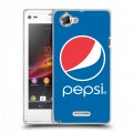 Дизайнерский пластиковый чехол для Sony Xperia L Pepsi