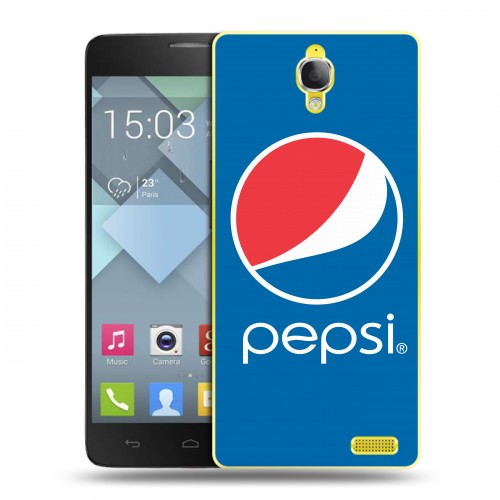 Дизайнерский пластиковый чехол для Alcatel One Touch Idol X Pepsi