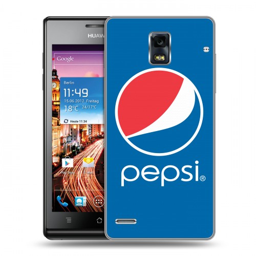 Дизайнерский пластиковый чехол для Huawei Ascend P1 Pepsi